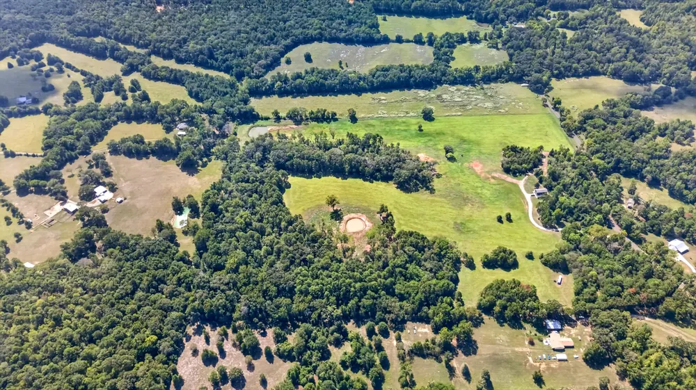 Aerial overview of Conaway Family Farm acreage