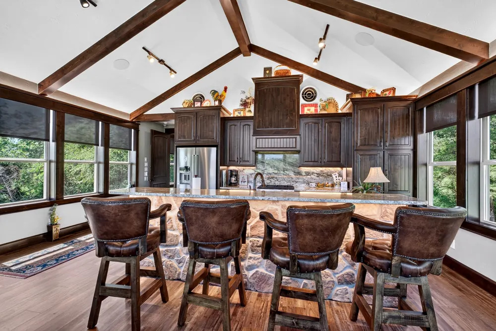 Dining and kitchen area inside the residence